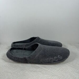 Crocs Mens Classic Lined Slipper Gray 205917 Sz 12 Comfort Warm Cozy Soft Toasty